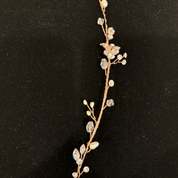 Symphony Bridal Rose Gold Hair Vine main image 4